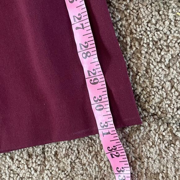 House of CB Rivi Wine Straight Leg Trousers Size L Holidays Date Night Career - Picture 9 of 12